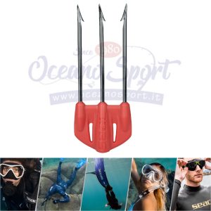 FIOCINA SEAC SUB  3PUNTE KILLER RED