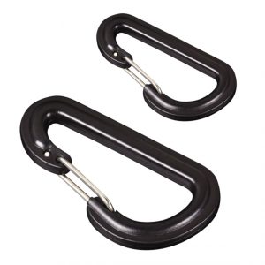KIT 2  MOSCHETTONI IN PLASTICA CON SICURA INOX