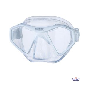 MASCHERA SEAC SUB L70 SILICONE TRASPARENTE E TELAIO BIANCO