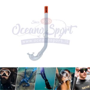 BOCCAGLIO SNORKEL Z PICCOLO TRASPARENTE SEAC SUB