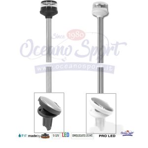 ASTA FANALE LED IN PIANO ESTRAIBILE GEMINI 360