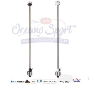 ASTA FANALE LED A PERETE GEMINI 360