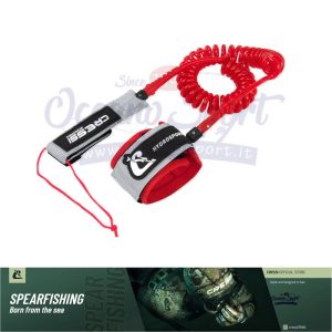 COILED LEASH 10' GRIGIO ROSSO CRESSI