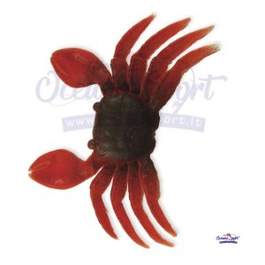 GRANCHIO IN GOMMA ROSSO 9X5CM