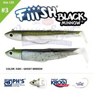 FIIISH BLACK MINNOW 120  OFFSHORE 25GR -  DOUBLE COMBO GR KAKI - GOST MINNOW